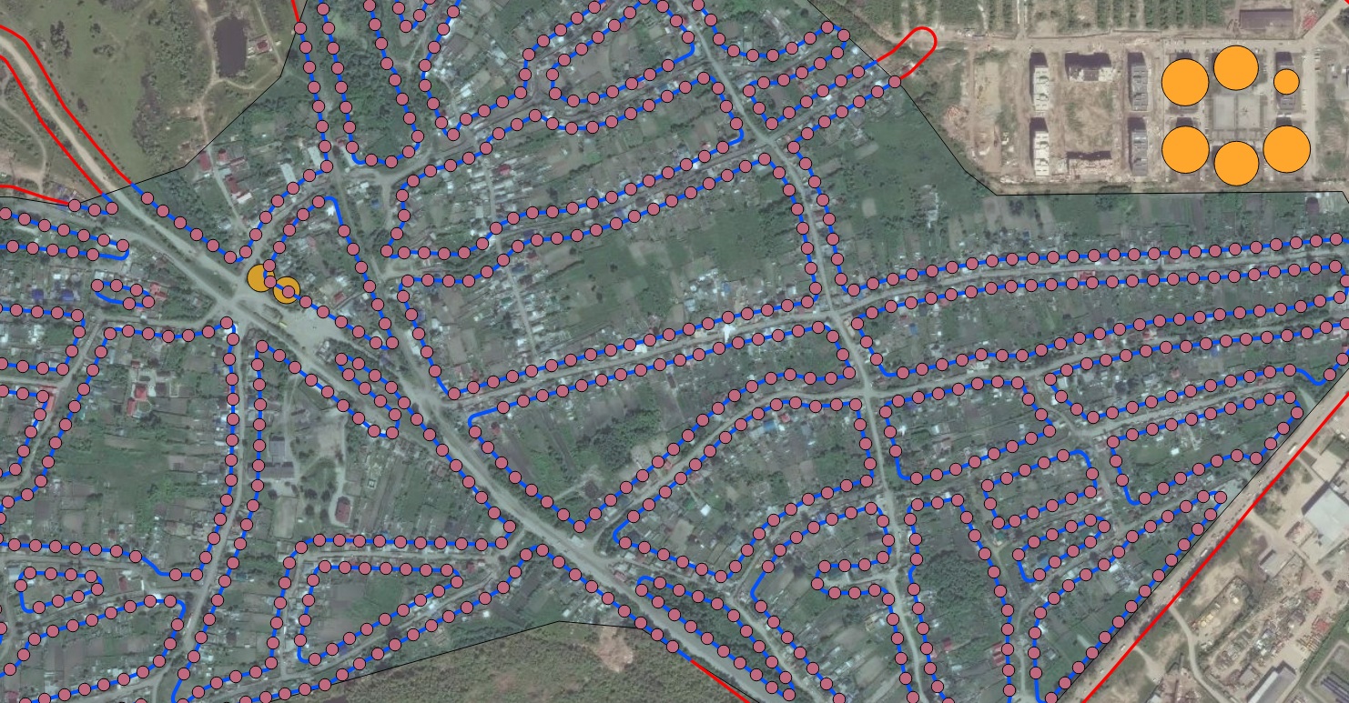 Generated houses for the same area
