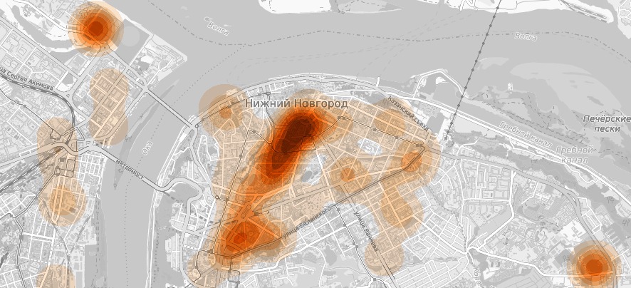 Heatmap of fine pixels